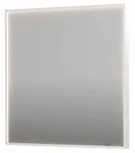 INK SP19 spiegel - 80x4x80cm rechthoek in stalen kader incl dir LED - verwarming - color changing - dimbaar en schakelaar - mat wit 8409046