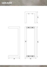 Brauer handdoekrek 60cm RVS geborsteld PVD