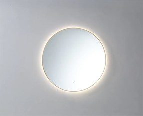 Lambini Designs Rodo ronde spiegel 100cm met indirecte dimbare verlichting messing geborsteld