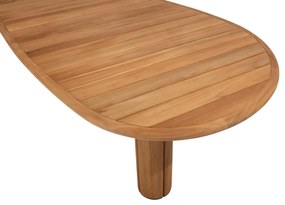 Taste by 4 Seasons Corsica teakhouten tuintafel met kiezelvormig blad 240 x 130 cm      houtkleur weerbestendig