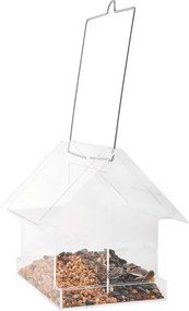 Esschert Design acryl hangende combivoedersilo huis - LxBxH: 15,1x14,6x15,2cm