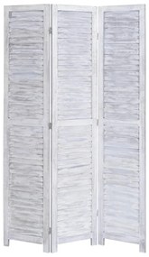 vidaXL Kamerscherm met 3 panelen 105x165 cm hout grijs
