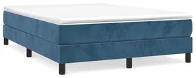 vidaXL Boxspringframe fluweel donkerblauw 140x200 cm