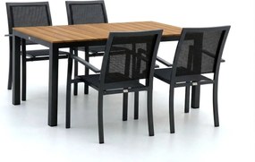 Diningset Bellagio  | 4 personen polywood | Tuinset stapelbaar | 5-delig | Kees Smit Tuinmeubelen
