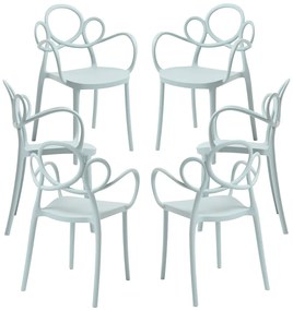 Pack 6 Sky Stoel met Armleuningen