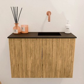 Mondiaz Joya 60cm toiletmeubel oak met wastafel faye rechts zonder kraangat urban