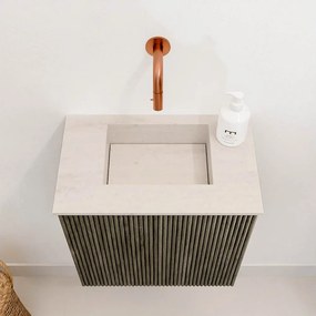 Mondiaz Joya DLux 40cm toiletmeubel shadow met wastafel faye midden zonder kraangat meli
