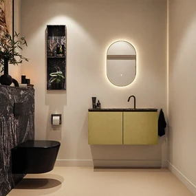 Mondiaz Ture DLux toiletmeubel 100cm oro met wastafel lava midden met kraangat