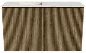 Mondiaz Joya DLux 70cm toiletmeubel dusk met wastafel faye links 1 kraangat ostra