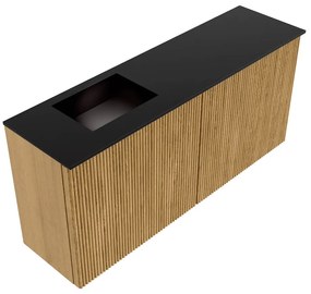 Mondiaz Joya 90cm toiletmeubel oak met wastafel faye links 1 kraangat urban