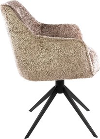 Draaibare Eetkamerstoel Velours Zand