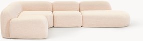 Modulaire bouclé XL hoekbank Wolke met chaise longue