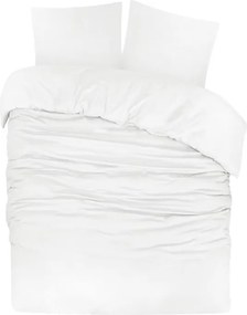 Dekbedovertrek Flanel– 100% zacht katoen – 200×200/220 – wit