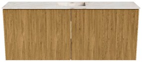Mondiaz Joya DLux 100cm toiletmeubel oak met wastafel faye midden 1 kraangat frappe