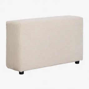 Hoge Rechterarmleuning ↑65 Cm Voor Modulaire Bank Bruna Corduroy Linnen Beige - Sklum