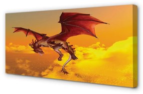 Schilderij canvas Wolken dragon sky 100x50 cm