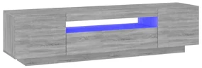 vidaXL Tv-meubel met LED-verlichting 160x35x40 cm grijs sonoma eiken