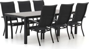 + 15% kassakorting | Diningset Bellagio | 6 personen polywood | Tuinset stapelbaar | 7-delig | Kees Smit Tuinmeubelen