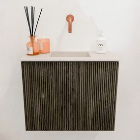 Mondiaz Joya DLux 50cm toiletmeubel shadow met wastafel faye midden zonder kraangat meli