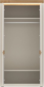 Kledingkast Ophtola 117, Kasjmier, Eiken, 205x104x60cm, 87.26 kg, Kledingkast deuren: Met scharnieren