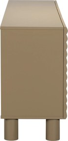 Dressoir Met Grote Ribbels Zandkleur 180 Cm - 180x40x75cm.