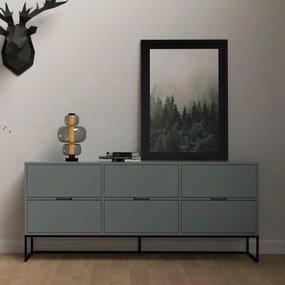 Tenzo Lipp Scandinavisch Dressoir Groen - 176x43x76cm.