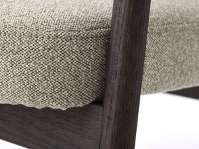 GARDA beige mélange (stof Lake 120) / eiken dark espresso - GESTOFFEERDE STOEL VOOR WOONKAMER/EETKAMER