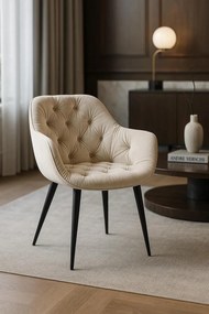 Zandel Zwart Fluwelen Stoel