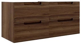 Adema Prime Balance Wastafelonderkast - 120x55x44.9cm - 4 lades - Geintegreerde greep - MDF - Noten SW1027164x2