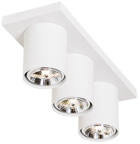 Moderne plafondSpot / Opbouwspot / Plafondspot wit 3-lichts - Tubo Modern GU10 Binnenverlichting Lamp