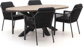 + 10% kassakorting | Diningset Tierra Outdoor | 4 personen teakhout | Tuinset stapelbaar | 5-delig | Kees Smit Tuinmeubelen