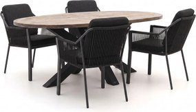 Diningset Tierra Outdoor | 4 personen teakhout | Tuinset stapelbaar | 5-delig | Kees Smit Tuinmeubelen