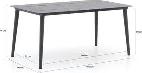 + 10% kassakorting | Diningset Manifesto  | 4 personen | Tuinset aluminium | 5-delig | Kees Smit Tuinmeubelen