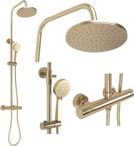 Doucheset Rea Parot Gold Brush met Thermostaat