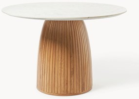 Ronde eettafel Nelly met marmeren tafelblad, Ø 115 cm