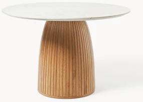 Ronde eettafel Nelly met marmeren tafelblad, Ø 115 cm