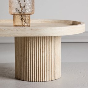 Salontafel Met Travertin-look - 60 X 120cm.