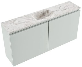 Mondiaz Ture DLux toiletmeubel 100cm greey met wastafel glace midden met kraangat