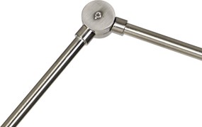 Vloerlamp staal met kap lichtgrijs 50cm - Editor