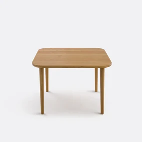 Vierkante salontafel in massief eik, B66 cm, Crueso