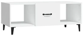 vidaXL Salontafel 102x50x40 cm bewerkt hout wit