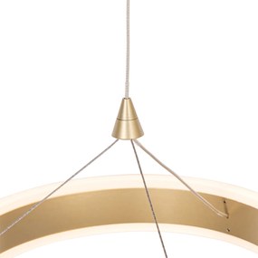 Hanglamp messing rond incl. LED 3-staps dimbaar 3-lichts - Lyani Design Binnenverlichting Lamp