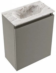 Mondiaz Ture DLux toiletmeubel 40cm smoke met wastafel glace midden zonder kraangat