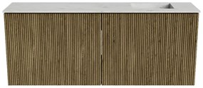 Mondiaz Joya DLux 100cm toiletmeubel dusk met wastafel faye rechts zonder kraangat opalo