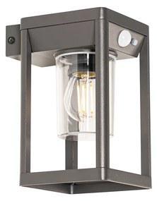 Buiten wandlamp met bewegingsmelder antraciet incl. LED en dimlicht op solar - Sonne Modern IP44 Buitenverlichting