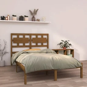 vidaXL Bedframe massief hout honingbruin 150x200 cm 5FT King Size