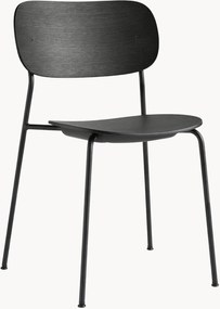 Metalen en houten eetstoel Co