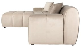 Richmond Interiors Cube Sofa Hoekbank Khaki Velvet Lounge Links + 3 Zits