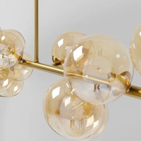 Kare Design Scala Balls Hanglamp Breed Met Glazen Bollen Messing