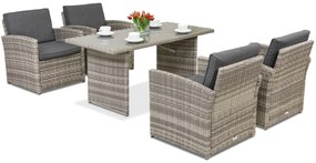 Monaco Premium 4 Garden Point tuinmeubelen lichtgrijs